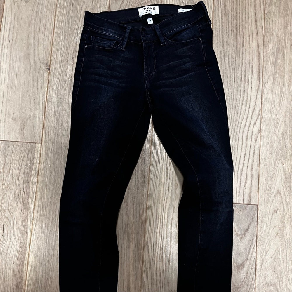 Frame denim size 25 skinny stretchy jeans dark blue